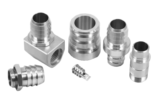 Stainless steel hose fittings and connectors for industrial applications