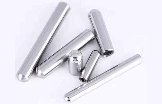 Assorted polished stainless steel dowel pins of various lengths