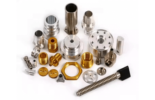 Assorted metal and brass machine parts