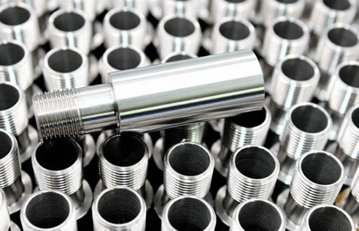 Stainless steel threaded CNC machined parts.